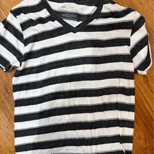 Black and White Striped Kids T-Shirt